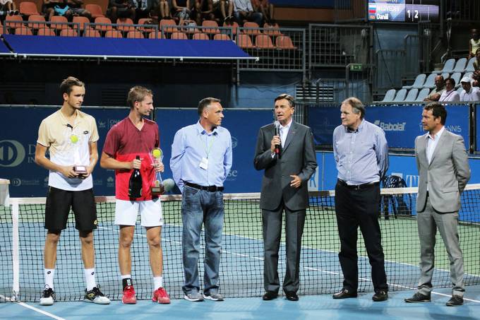 Predsednik Pahor na finalnem dvoboju tenikega turnirja ATP Challenger Tilia Slovenia Open 2016